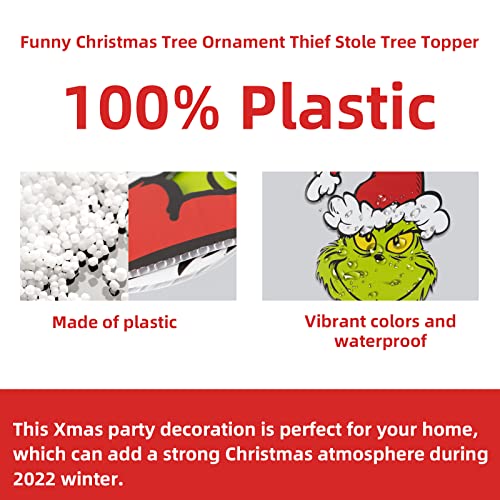 Christmas Decorations For Tree - Funny Christmas Tree Ornament Thief Stole Tree Topper Head Arms And Legs For Holiday Xmas Home Party Decorations #TOP3
