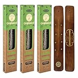 Aromasenses | Pack 3 Cajetillas de Incienso Orgánico Ullas Laurel + 1 Tablilla Aromasenses | Incineso 100% Natural y Ecológico | Aromaterapia con Hierbas Naturales | 25 gr. x 3 = 45 gr. |