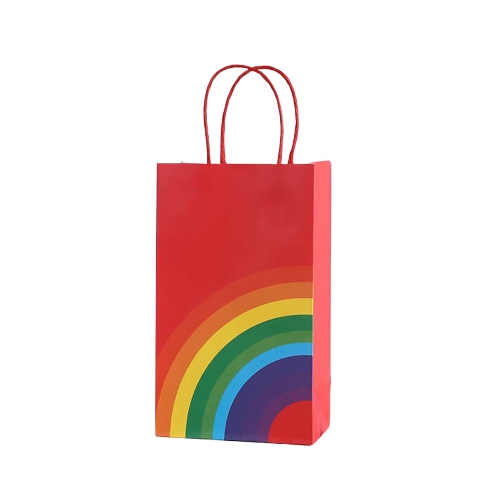 Bolsa de papel mano con temática arcoíris 20 piezas para Envolver Regalos