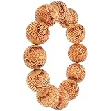 Healeved Pulsera de Cuentas de Madera de Sándalo Tallada con Diseño de Dragón Ligera y Cómoda para Hombres y Mujeres Accesorio Decorativo Versátil para Uso Diario y Ocasiones Casuales