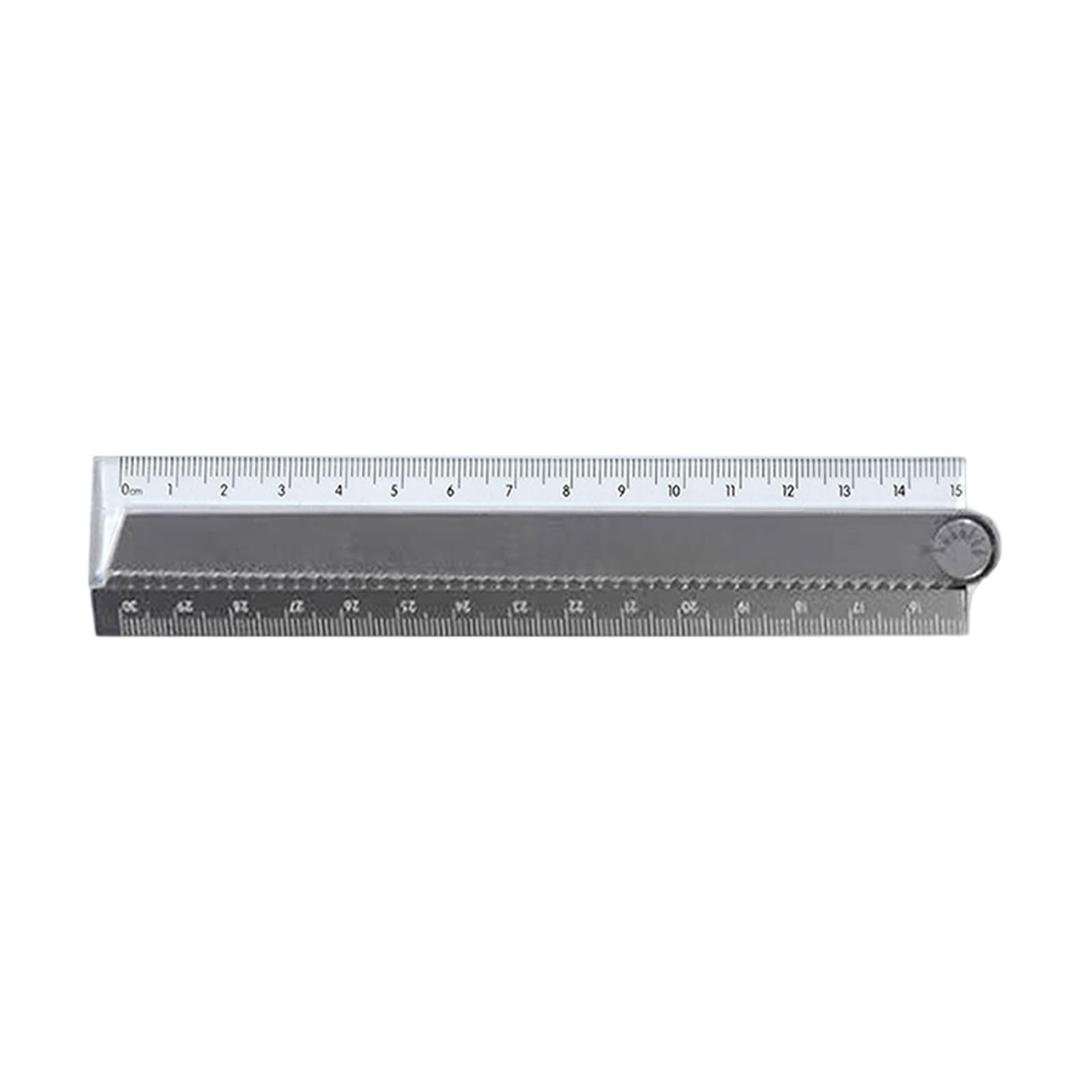 Msioytog Gray Student Security Ruler, Shatter-Resistant Aluminum Alloy Construction, Foldable 30Cm Measuring Instrument Folding Ruler Rose Folding