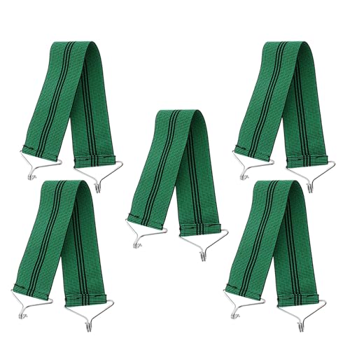ABOOFAN Ceintures Élastiques Renforcées Amélioration Durée de Vie 5 Pièces en Tissu Élastique Vert et Prévention des Fissures pour Chaise et Fauteuil Inclinable
