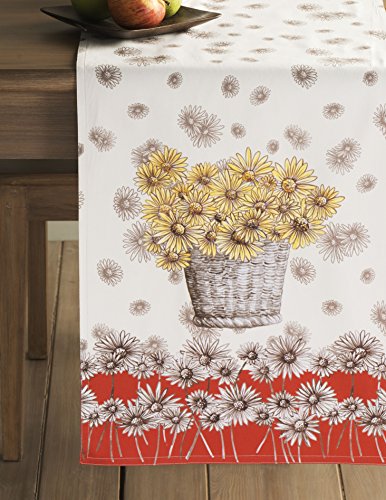 Maison d' Hermine Table runner 100% Cotton Single Layer Table Runners 230 CM long for Christmas Decorations Home Kitchen Dining Party Wedding Bridal Shower (Bagatelle - Image 2