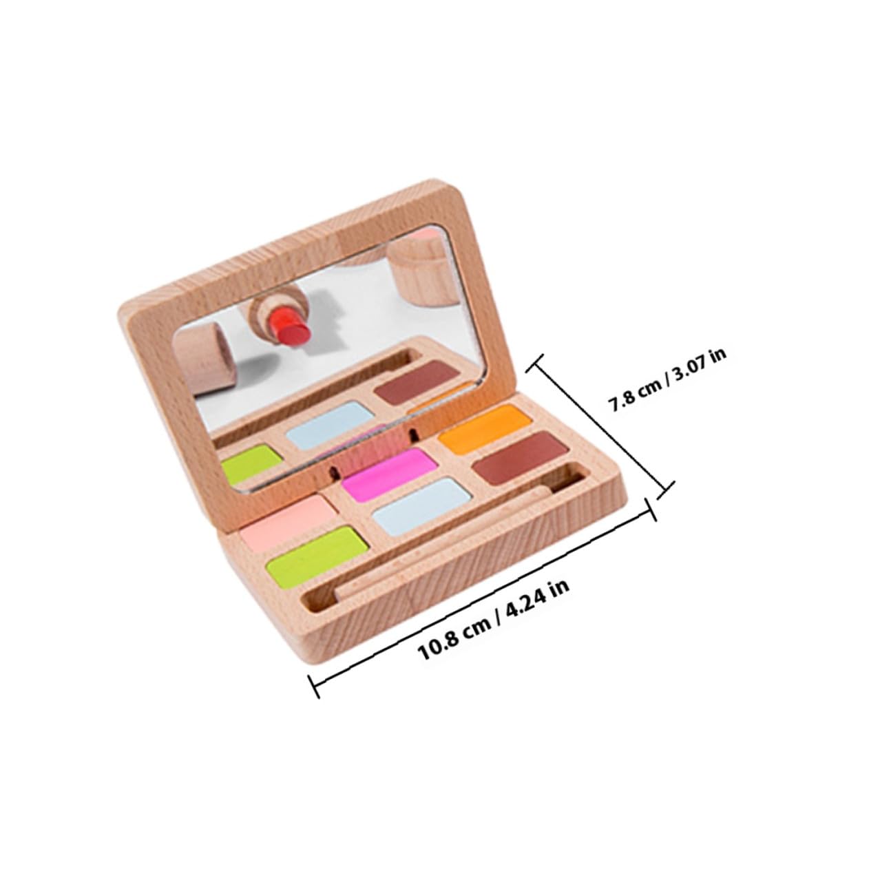 Mikinona Schminkspielzeug für Mädchen Holzspielset Kinder Schminkset Fördert Kreativität und Hand Augen Koordination für Weihnachten