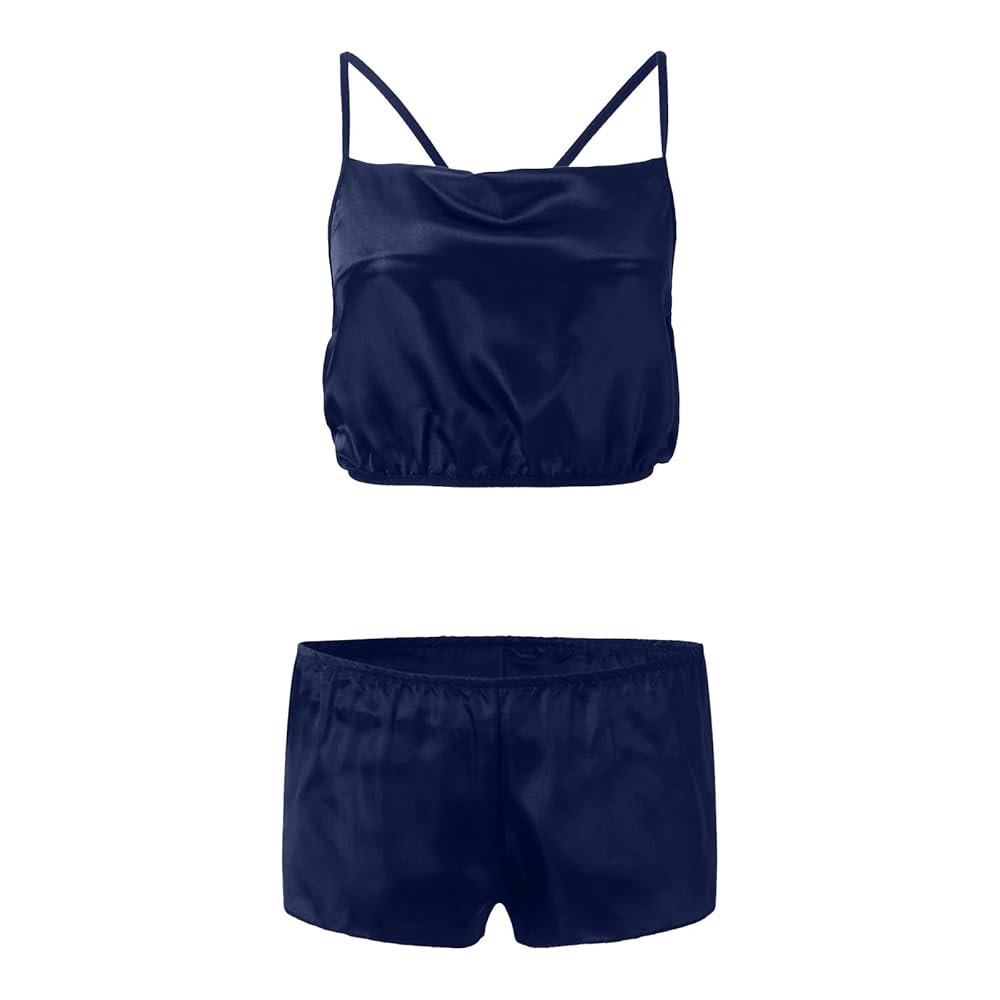2-teiliges Pyjama Set Damen Modal - Kurzarm Top & Shorts Y2k Style