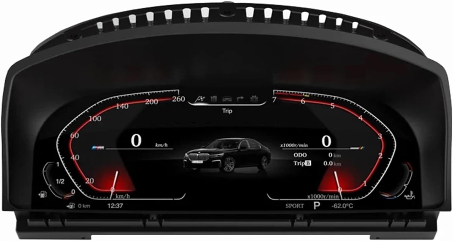 Digital virtual cockpit display showing version information for the software and plugins.
