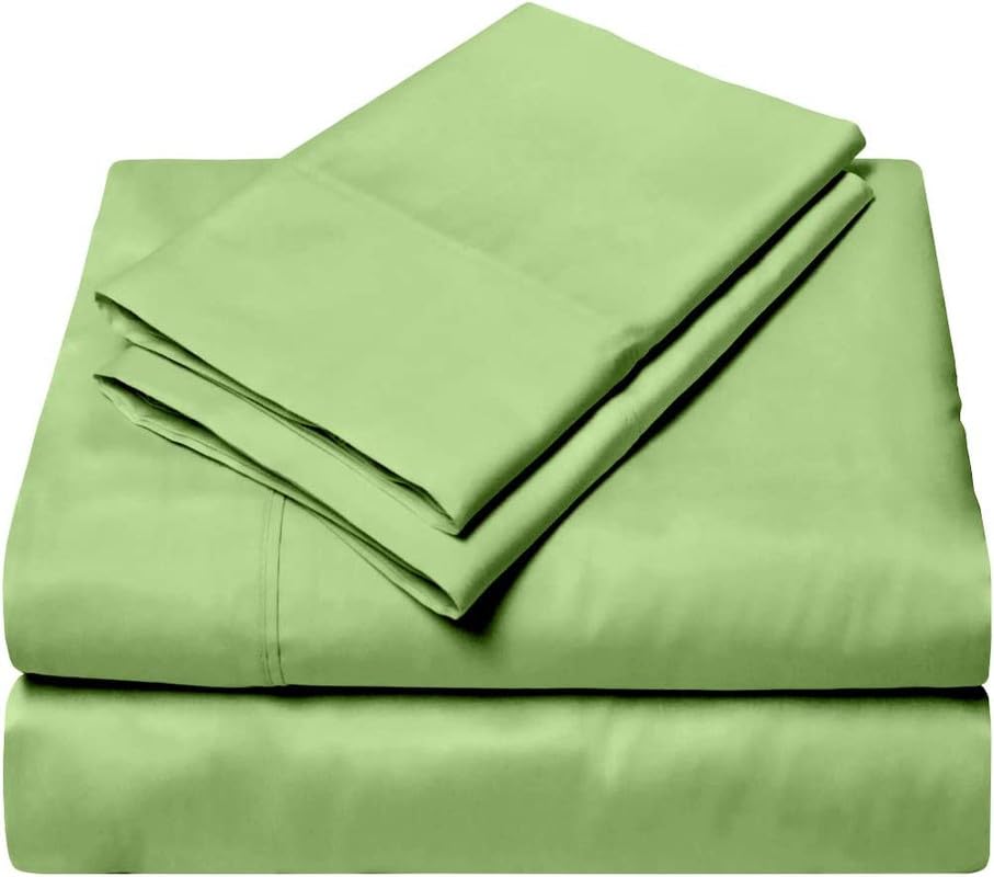 600 Thread Count (30cm) Deep Pockets – 100% Egyptian Cotton Bed Sheets 6 Piece Set, Hotel Quality & Breathable Cotton Sheets - Sage Solid, King Size.