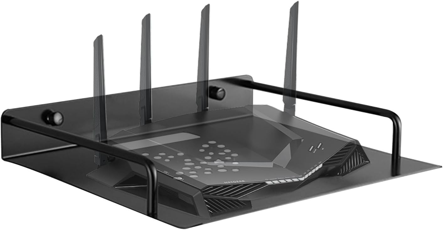 Rack de modem - suporte de roteador montado na parede de alumínio ...