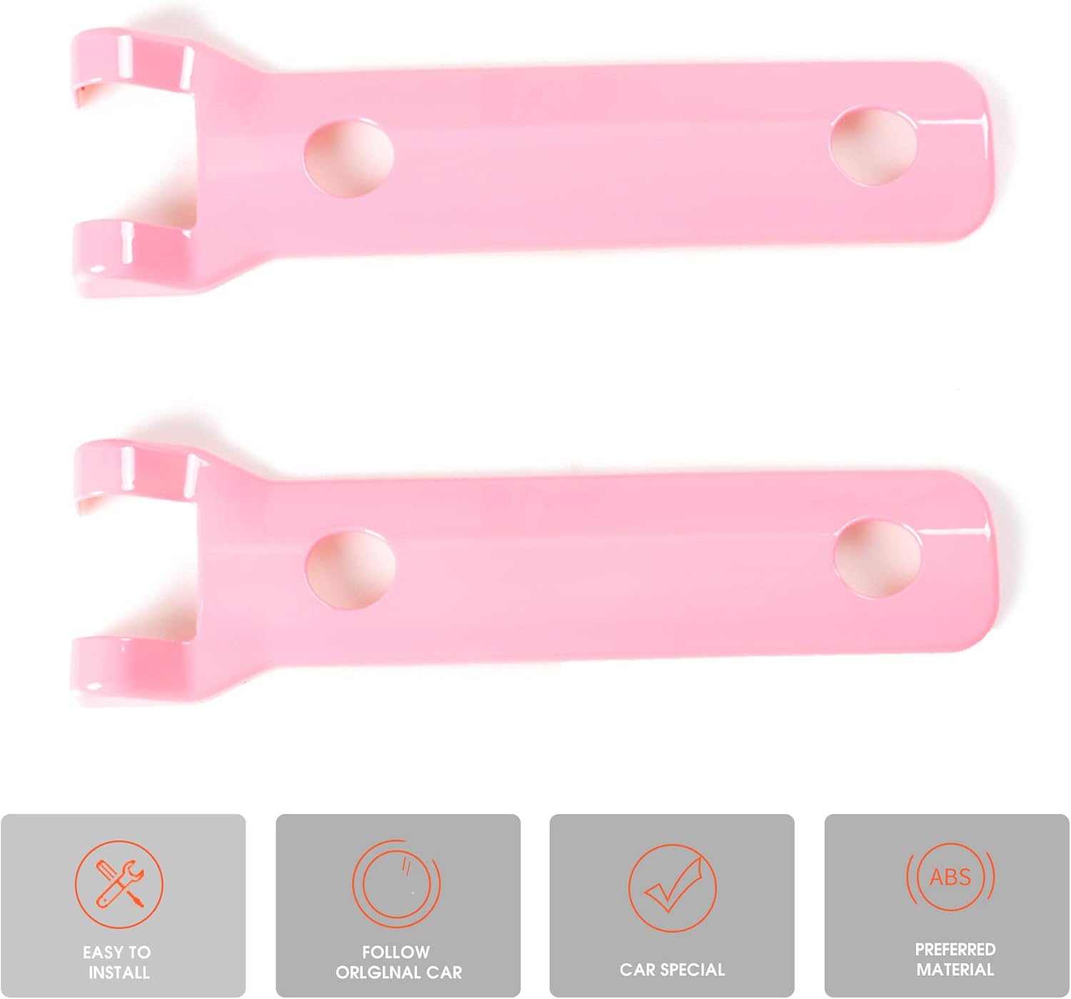 sukemichi Tailgate Hinge Cover Rear Door Hinge Liftgate Trim Exterior Accessories Decoration for 2021 2022 2023 2024 2025 2026 Ford Bronco Accessories 2 Door 4 Door, 1 Pair (Pink)