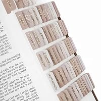 90 Stück Bibelregister Selbstklebend – Laminierte Bibel Reiter in Braun mit Goldfolie – Ästhetisches Bibel Zubehör & Journaling Zubehör – Griffregister für Altes & Neues Testament