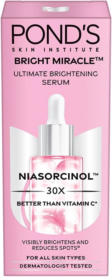 Bright Miracle Ultimate Brightening Serum with Niasorcinol | 30X better than Vitamin C | For Visibly Brighter, Spot-Free Skin in 1 Week | Lightweight & Fast Absorbing | 15ml