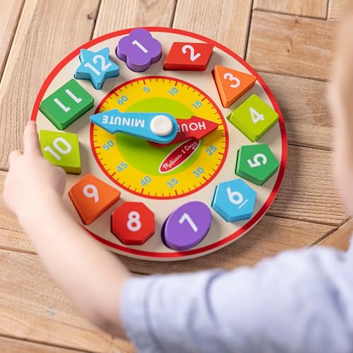 Image of Melissa & Doug Shape Sorting Clock - Wooden Educational Toy (Pack of 6)