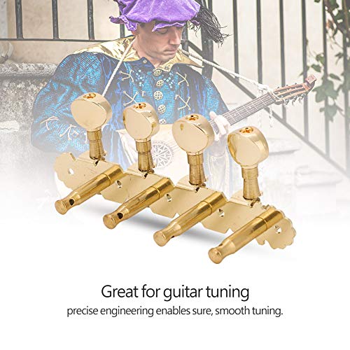 Botão de afinadores de bandolim, não é fácil de danificar pinos de afinação, bem chapeado Fácil inst