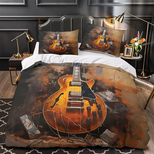 Guitare Électrique Parure de Lit Douce Confortable Léger 3D - 2