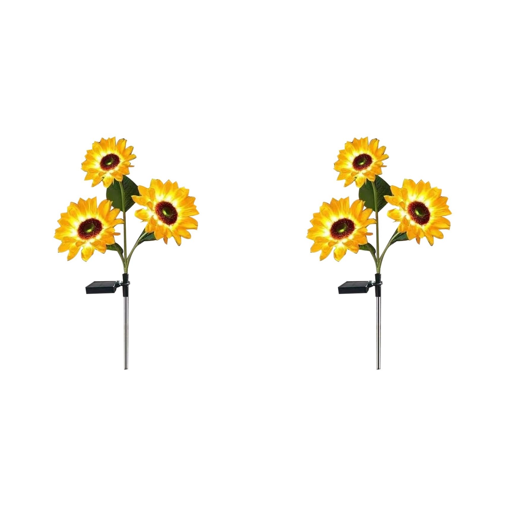 Hndhbfgrt 2X Solar Angel Lights with Sunflower Waterproof Outdoor Solar Lights for Christmas Yard Lights with Sunflower