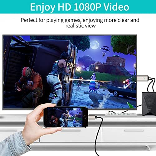 HDMI Adapter for iPhone iPad 1080P, MpioLife iPhone to TV Converter 6.6FT, Lighting HDMI Digital AV Cable for iPhone, iPad Air, iPad Mini, Pro, Youtube, Tiktok to HDTV, Projector, Monitor, Plug & Play