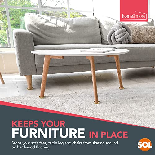 SOL 8pk Felt Base Furniture Castor Cups Non Slip Floor Protectors for Chairs Tables and Sofas Reducing Scratches and Marks on Wooden Laminate and Hard Surfaces for Home Use - Image 4