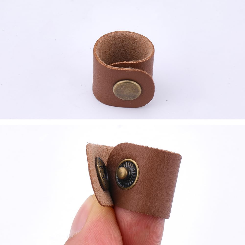 PU Leather Silk Buckle Ring Scarf Clasp Clips Fashion Bandana Slides Clasp image 5