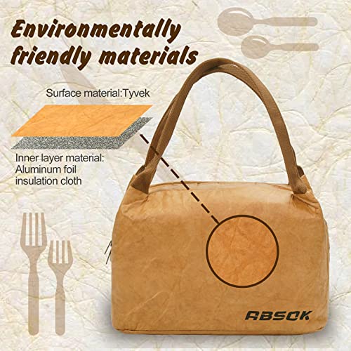 Absok Lunch Bag For Women/Men,Reusable Lunch Bag Lightweight And Water-Resistant Tyvek® Material, Easy To Clean Reusable Lunch Bag, Lunch Box For Women, Lunch Tote, Insulated Lunch Bags For Women #TOP5