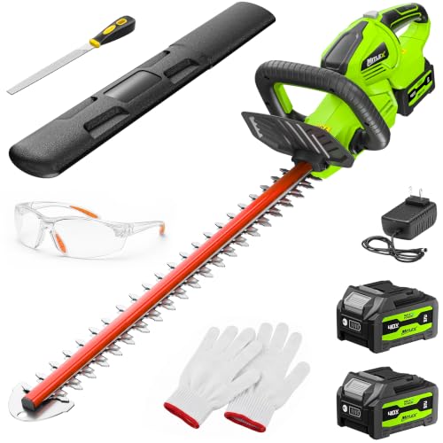 MITLEX 40V 20" Hedge Trimmer Cordless, Electric Bush Trimmer with 2 * 2.0Ah Battery & Charger, 7/8" Cutting Capacity, Rotatable Handle for Garden Shrub Pruning by MITLEX - Used condition - US$119.59