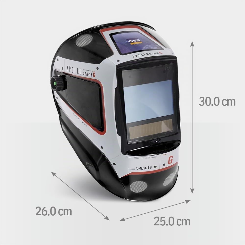 GYS APOLLO - Máscara de soldadura LCD + - Tono 5/9-9/13 - Tecnología True COLOR