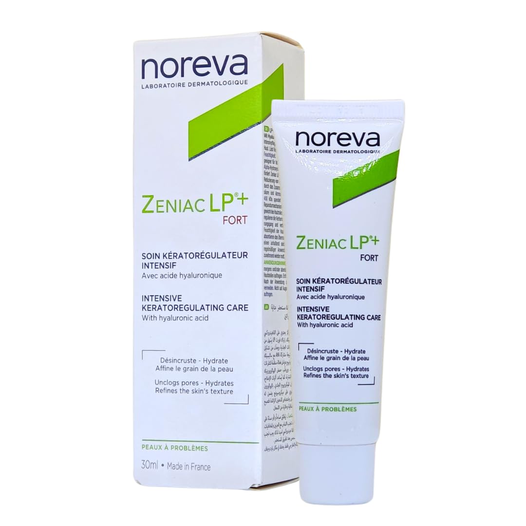 Noreva Zeniac LP+ Forte Creme 30 ml I mattierende Hautpflege bei unreiner Haut, Akne, Pickel und Mitessern I Hyaluronsäure I Feuchtigkeit I Spar-Set plus Pharma Perle give-away