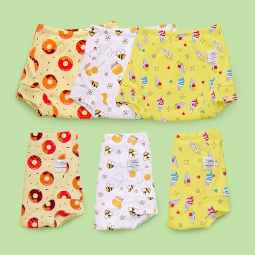 Image of superbottoms Padded Underwear for Babies & Toddlers (3-4 Years), 3 Layers of Premium Cotton & DryFeel Layer, Ideal for Diaper-Free Time & Mess-Free Potty Training Pants, Pack of 6