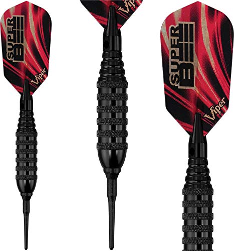 Viper 20-1203-16 Super Bee Soft Tip Darts: Black Coated Brass thumb #5