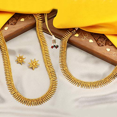 Image of Peora Traditional Gold Plated Indian Bridal Jewellery Set Gift for Women