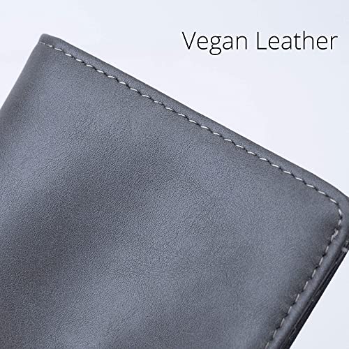 Image of Alldaily Small RFID Wallet for Women Slim Compact Bifold Pocket Ladies Travel Mini Purse (Grey)