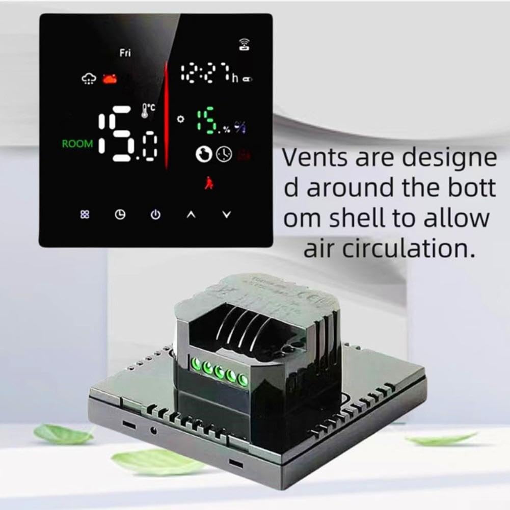 Oceanlend Smart WiFi Thermostat 2.4G für Fußbodenheizung für tuya Smart(Black 16A Electric Heating)