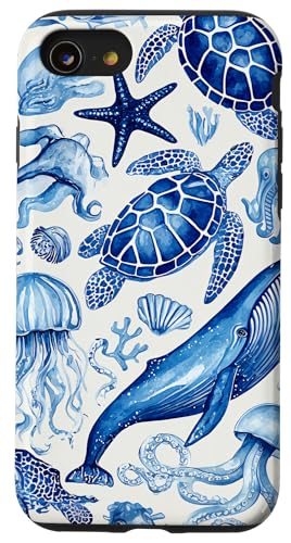 Image of Sea Turtle, Coral Reef, Ocean & Sea, Marine Animal, Whale Case for iPhone SE (2020) / 7 / 8