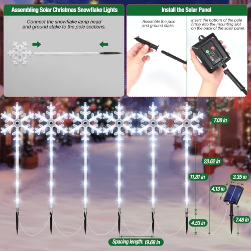 6-Pack Solar Snowflake Pathway Lights - 19.99 w/ Code + 50% Off Code KUKLNWCU - image 5