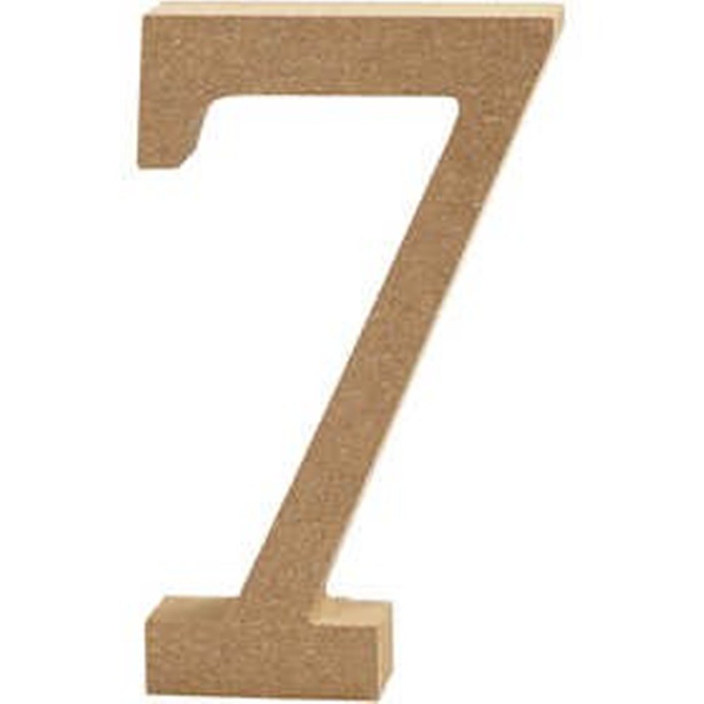 Crafty Capers Number 7 13Cm Large Wooden Mdf Number Shape To Decorate - 7 | Wood Shapes For Crafts