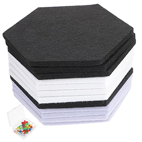 Paneles Acústicos Hexagonales ibasenice 12pcs Paneles Absorbentes de Sonido Autoadhesivos para Pared, Material Resistente al Fuego de Alta Densidad para Estudios Ktv y Uso en Casa