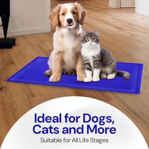 ASAB Dog Cool Mat Durable PVC Material Pet Summer Gel Mat with Self Cooling Gel Cool Mat for Dogs Waterproof Dog Mat for Beds and Cars for Puppies Kittens in Hot Summer (44 x 64cm) - Image 5