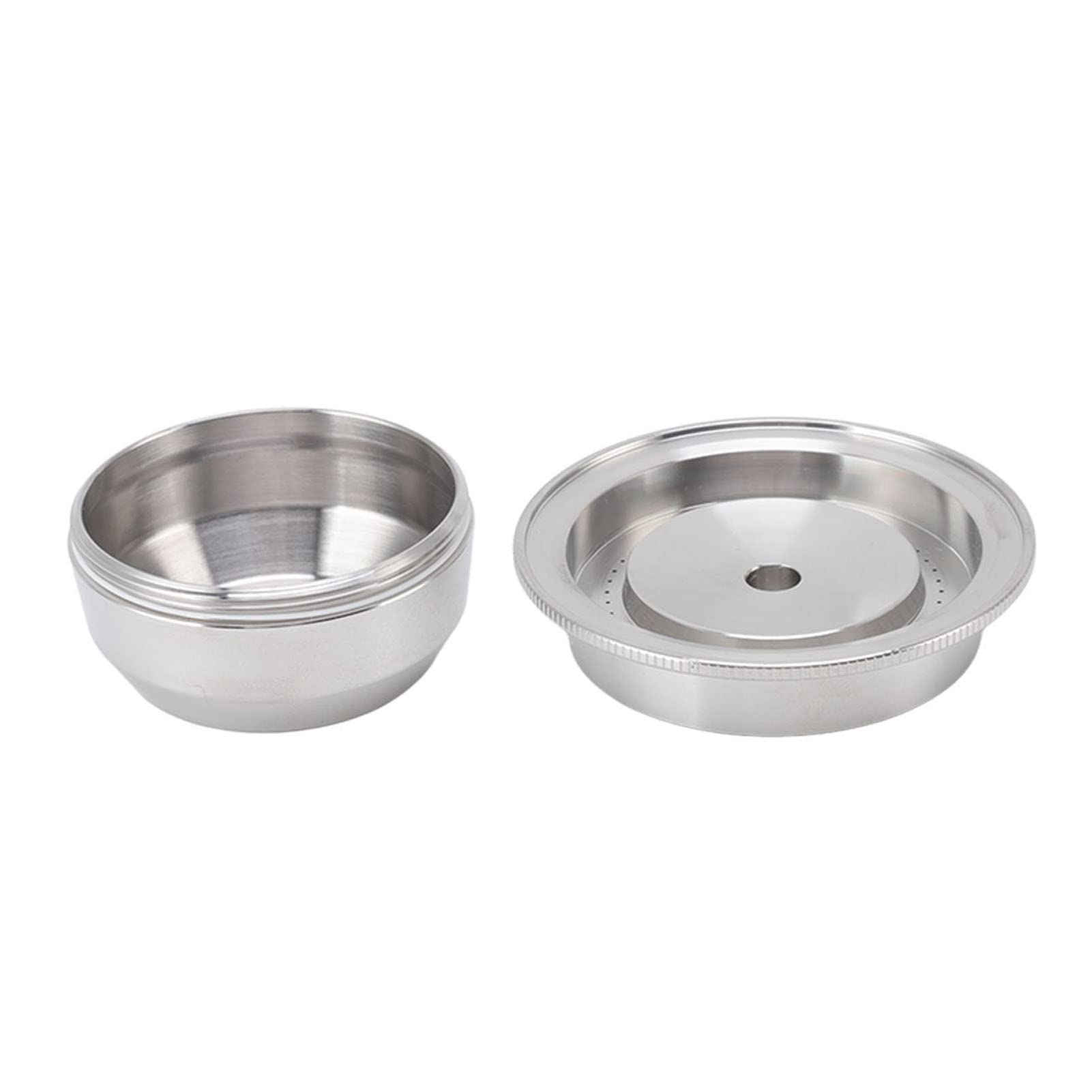 Taza filtro reutilizable para cápsulas de café, de acero inoxidable; cápsula de café reutilizable para máquinas ; extracción a alta presión con junta de