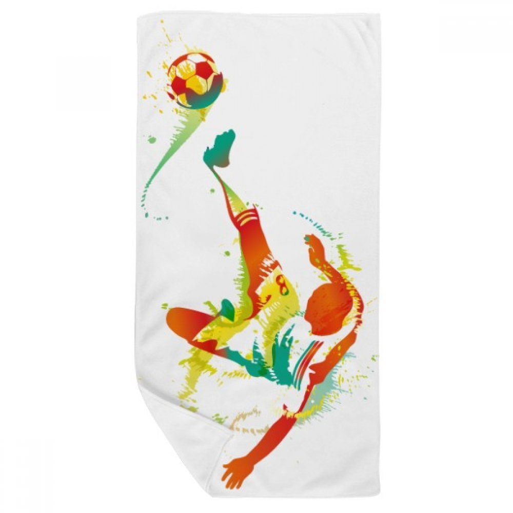 Serviette de bain doux joueur de football serviette de toilette 35x70