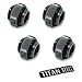 EKWB EK-AF G1/4" 6mm Male to Male Extender Fitting, Black Nickel, 4-Pack