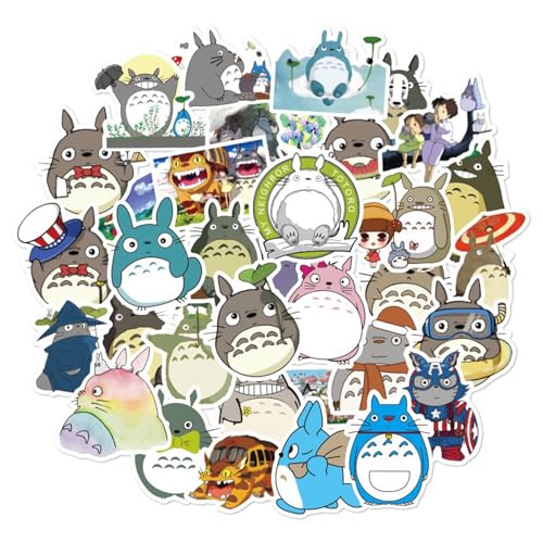 50Pcs Cartoon Totoro Themes Waterproof Stickers