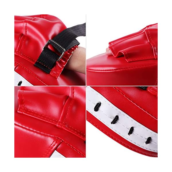Boxing-Pads-Curved-Focus-Punching-Mitts-Training-Hand-Target-Pads-Gloves-Training-Focus-Pads-for-Kickboxing-Karate-Muay-Thai-Kick-Sparring-Dojo-Martial-Arts-Punch-Mitts-for-Kids-Men-Women Boxing Pads Curved Focus Punching Mitts Training Hand Target Pads Gloves Training Focus Pads for Kickboxing, Karate, Muay Thai Kick, Sparring, Dojo, Martial Arts Punch Mitts for Kids, Men, Women