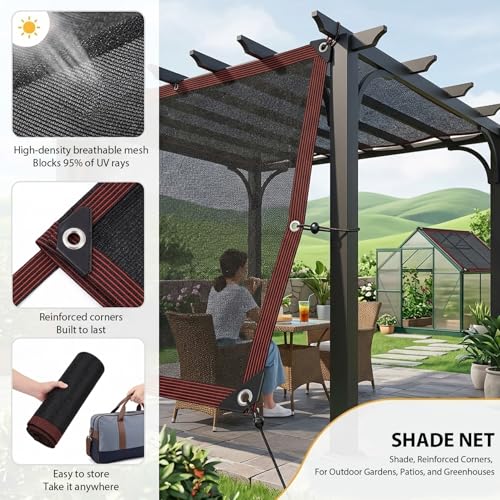 Toldo parasol de tela densa antipolvo con bordes reforzados para invernadero 4