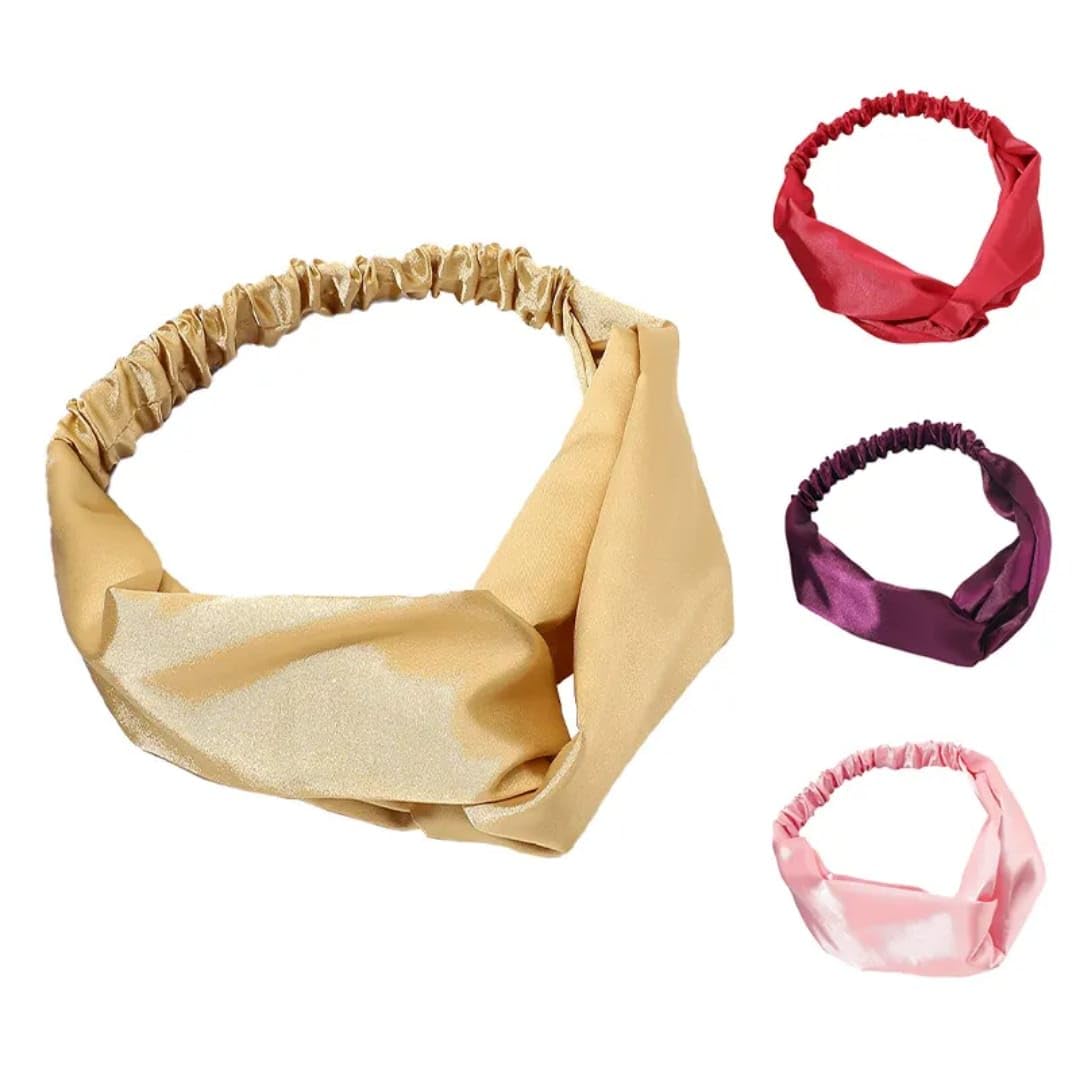 H-Style Store 6 Pcs Headbands for Women, Twisted Cross Elastic Head Bands Yoga Workout Headband Non-Slip Sweat Soft Headbands Solid Color Simple Versatile Hair Accessory Hairbands-image-27