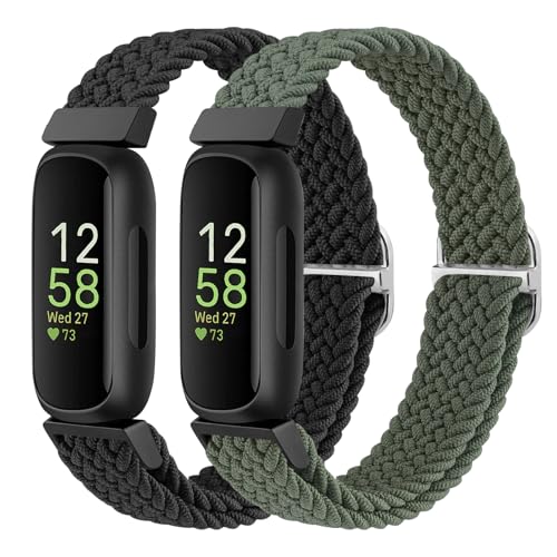 2{pbN oh Fitbit Inspire 3/Inspire 2/Inspire/Inspire HRohΉ ߉\ȐLkX|[ciC[vXgbvpXgoh jp (ubN+_[NO[)
