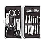ALICE 12 Pcs Stylish Nail Care Personal Manicure & Pedicure Set, Grooming Kit PLAID