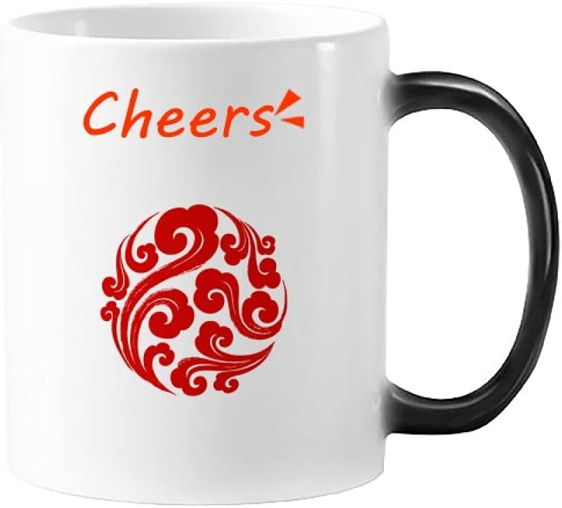 Amazon Com Chinese Traditional Decorative Cloud Coffee Mug Cerac Morphing Heat Sensitive Cup Home Kitchen
