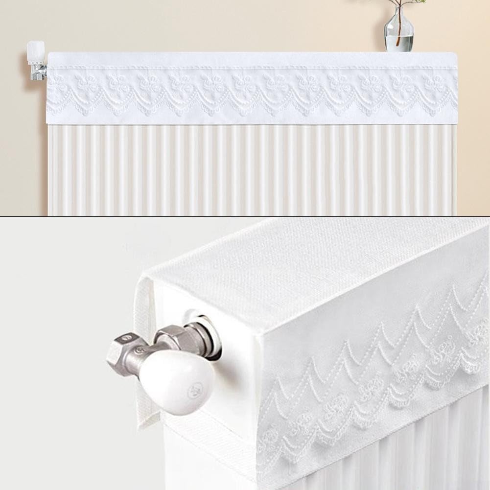 Radiator Dust Protect Cover,Fabric Radiator Protector, For Prevent Dust Accumulation And Keep Walls Clean, Lace Heating Sheet Dust Cover(60CM)
