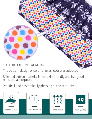 Image of Kousenpu Scrub Caps for Women, Adjustable Women's Surgical Cap with Buttons, Breathable Cute Design for Nurses and Doctors