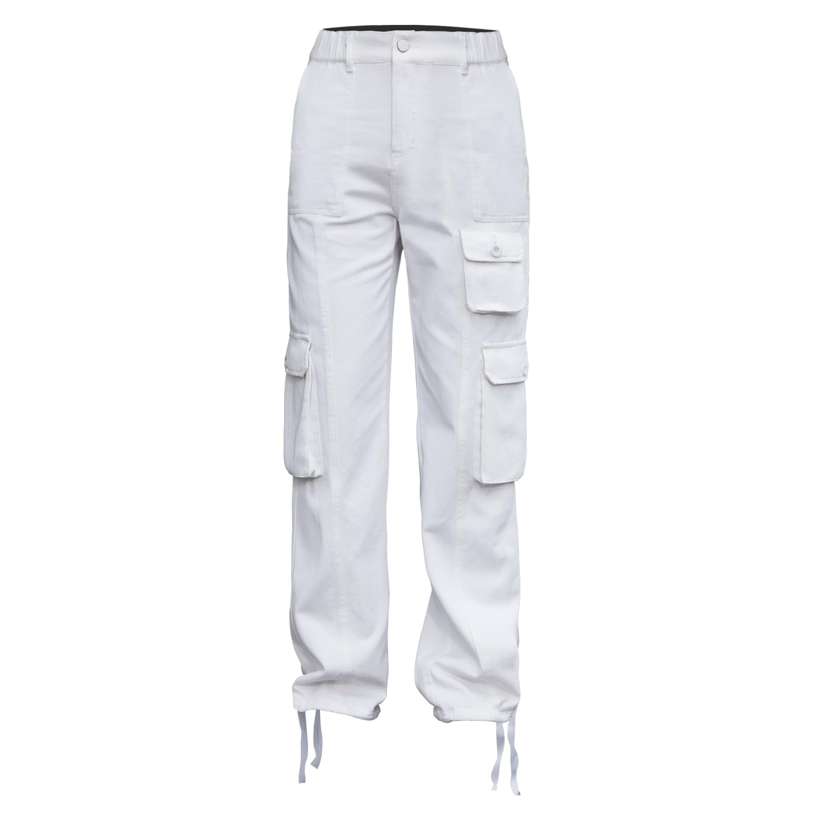 Women's Hiking Cargo Pants Joggers Cotton Casual Military Army Combat Work Pants with 7 Pockets 3X-Large White