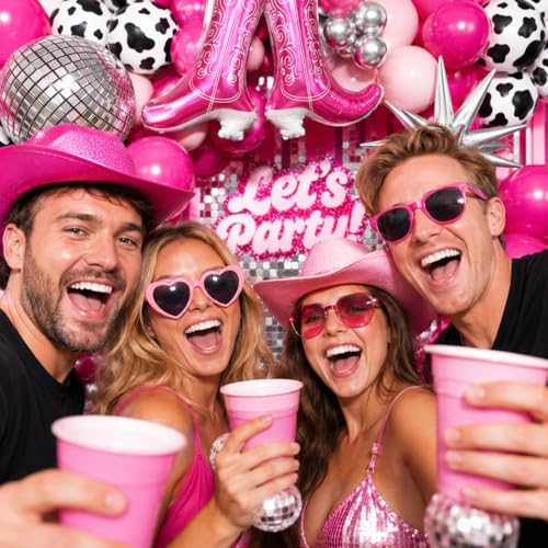 Image of Cowgirl Garland Arch Kit 170Pcs with BONUS Boot Balloons, Cowgirl Party Decorations for Disco Cow Girl Birthday Party Decorations Last Rodeo Bachelorette Decoration Western Birthday Decor